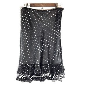 Nine and Co polka dot skirt, midi style with flare